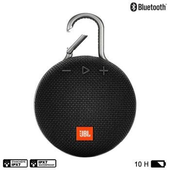 Haut-parleur Bluetooth portatif JBL Clip 3 étanche - 3W - Noir - Réusiné