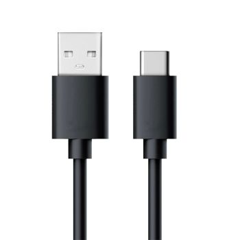 Câble USB mâle à USB-C mâle - Noir - 15 cm