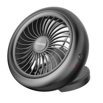 Ventilateur portable à piles ou USB - 2 vitesses - Noir