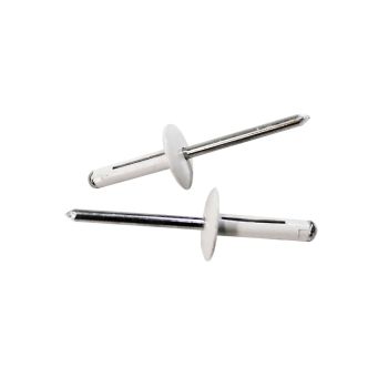 3/16″ Aluminum Rivets - Tri-Fold - White - Pack of 10