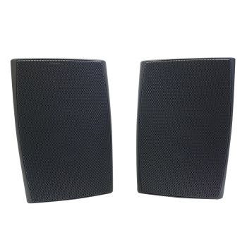 Haut-parleurs extérieurs de 8'' - 2 voies - 125 W RMS - Noir - Paire