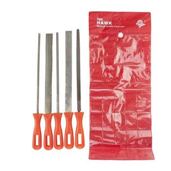 8″ Steel File Set with Storage Pouch - 5 Pieces