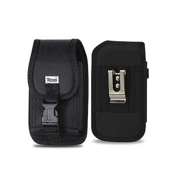 Vertical Pouch with Velcro Closure for Mobile Phone - Black