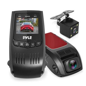 Système de caméra de tableau de bord et recul avec DVR et moniteur intégré - Full HD 1080p