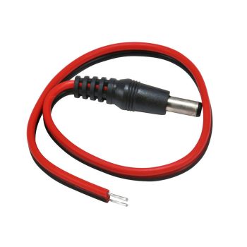 DC Power Connector 2.1 mm Male with Bare Wire - 15 cm