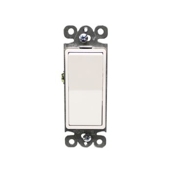 Decora Wall Switch - Single Pole - 120/ 227 V - 15 A - White