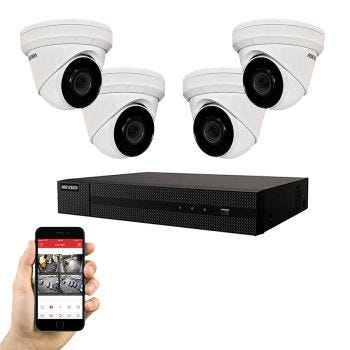 Système de surveillance avec NVR et 4 caméras IP - 4 MP