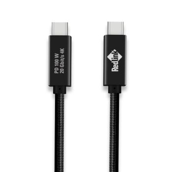 Câble USB-C mâle à USB-C mâle/Thunderbolt 3.2 PD - Noir - 1 m
