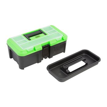 Plastic Tool Box with Removable Tray - 12.5″