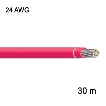 Stranded Tinned Copper Wire - 1C/24 AWG - Red - 30 m
