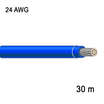 Stranded Tinned Copper Wire - 1C/24 AWG - Blue - 30 m