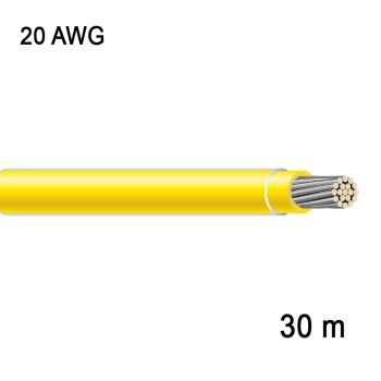 Stranded Tinned Copper Wire - 1C/20 AWG - Yellow - 30 m