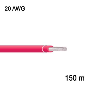 Fil en cuivre étamé - 1C/20 AWG - Rouge - 150 m