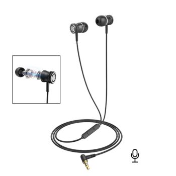 Écouteurs intra-auriculaires Havit E303P avec fil et microphone - 3.5 mm - Noir