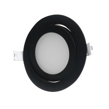 Ultra Slim Adjustable Dimmable Recessed LED Light with LED Driver - Noir - 4″ - 120 V - 9 W - 4000 K