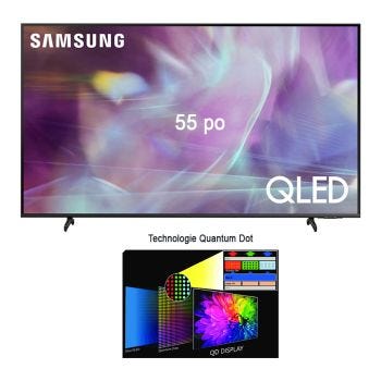 Téléviseur intelligent QDEL Samsung - 4K HDR - 55″ - Réusiné