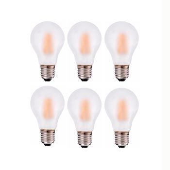 Dimmable A19 Filament Style LED Light Bulb - 120 V - 4.5 W - E26 - 2700 K - Frosted - Pack of 6
