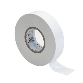 PVC Electrical Tape - White - 19 mm X 18 m - 10-Pack
