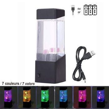 LED Lamp with Moving Jellyfish - 7 Colors - 22.86 cm