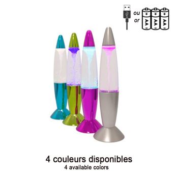 Lampe à effet de tornade avec couleurs changeantes - 35.56 cm - Couleurs variées