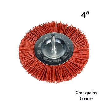 Brosse circulaire en nylon - Gros grains - 4″