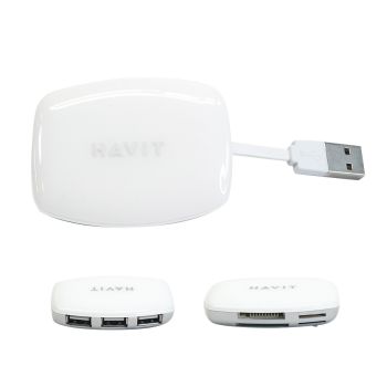 USB 2.0 Hub with Card Reader - 3 X USB/SD/TF/MS/M2