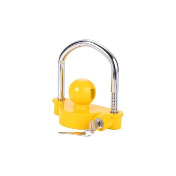 Heavy Duty Universal Trailer Hitch Lock - 2 Keys - Yellow
