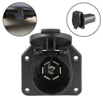 7-Way Vehicle-End Trailer Connector for RV - 12 V