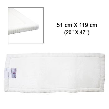 Memory Foam Bath Runner - 51 cm X 119 cm - Short Hair - White