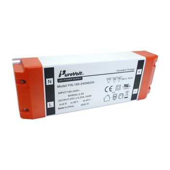 Bloc d'alimentation pour lumière DEL - 100-240V CA à 24V CC - 6.25A - 150W