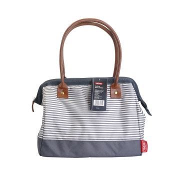 Sac à lunch - Gris ligné