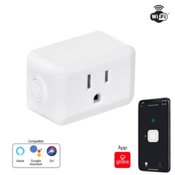 Mini prise intelligente Wi-Fi GLOBE à 1 prise - 125 V - 15 A
