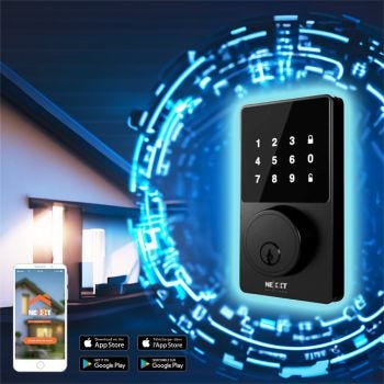 Wi-Fi Smart Lock with 4 Unlocking Modes - Black