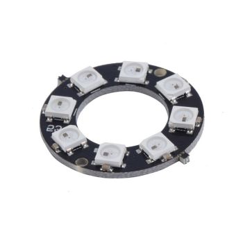 5050 RGB LED Circular Development Board with WS2812 Integrated Drivers - 8-bit