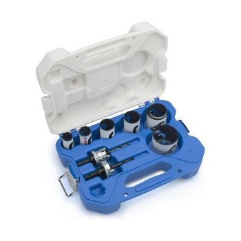 Bi-Metal Hole Saw Set with Carrying Case - 9 Pieces