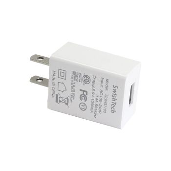Chargeur mural USB - 5 V - 1 A - Blanc