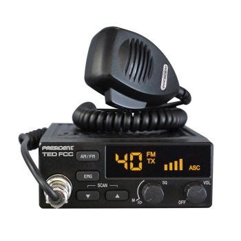 PRESIDENT TED FCC 40-Channel CB Radio with AM/FM