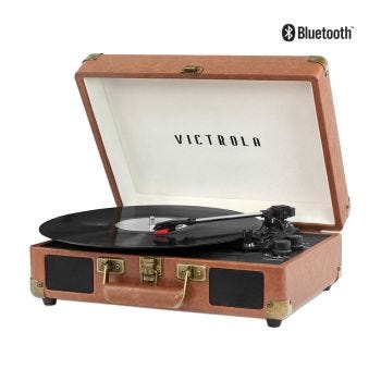 Table tournante Bluetooth en valise VICTROLA Journey - Brun