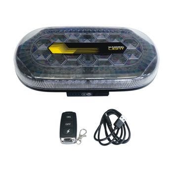 Wireless Magnetic Base Beacon Light - 12.8" - 48 LED - 12-24V - Amber