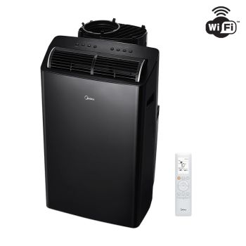 MIDEA Smart Portable Air Conditioner - 12,000 BTU - Black - Refurbished