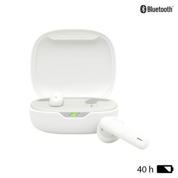 Écouteurs boutons sans fil JBL Vibe Flex2 avec boîtier de charge - Blanc