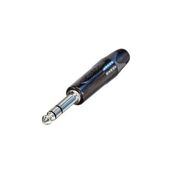 Connecteur 6.3 mm TRS mâle NEUTRIK NP3X - Contacts nickelés - Noir