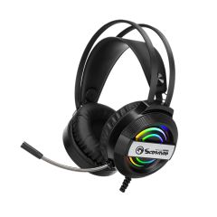 Casque de jeu rétroéclairé avec fil et microphone - USB