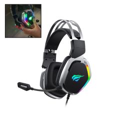 HAVIT Casque de jeu filaire RVB avec microphone à réduction de bruit - USB