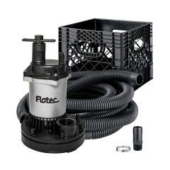 Pompe submersible tout usage avec tuyau et caisse de rangement - 1/4 CV - 8328 litres/heure - Réusiné